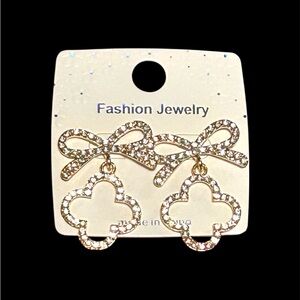 Fashion Bow & Clover Earrings